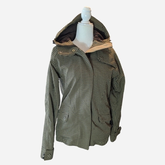 Roxy Jackets & Blazers - Pre-owned Roxy Women's Hooded Utility Jacket - Olive Check